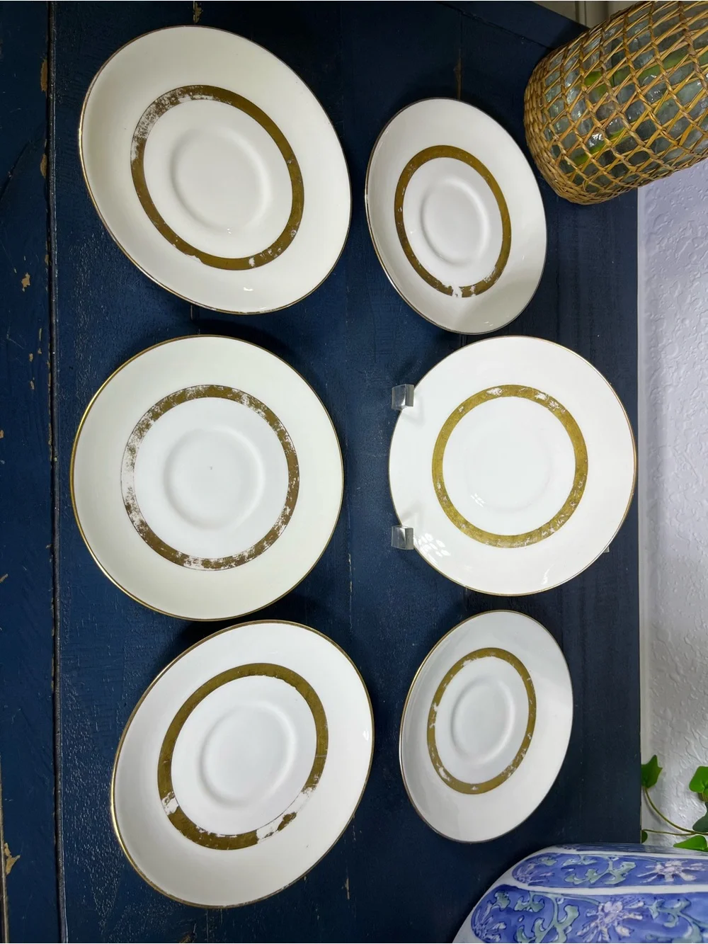 Vintage Theodore Haviland “Gotham” replacement saucers set of 6